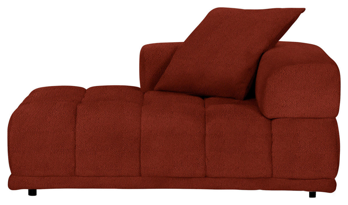 SOFAELEMENT in Flachgewebe Rostfarben  - Rostfarben/Schwarz, KONVENTIONELL, Kunststoff/Textil (125/66/155cm) - Carryhome