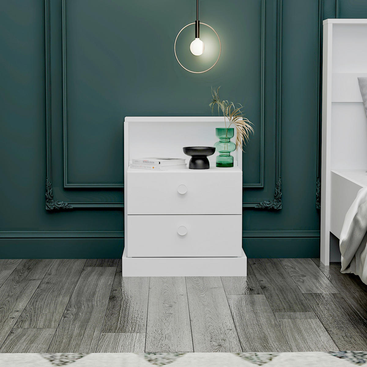 NACHTTISCH 49/62/42 cm  - Weiß, Design, Holzwerkstoff (49/62/42cm) - Livetastic