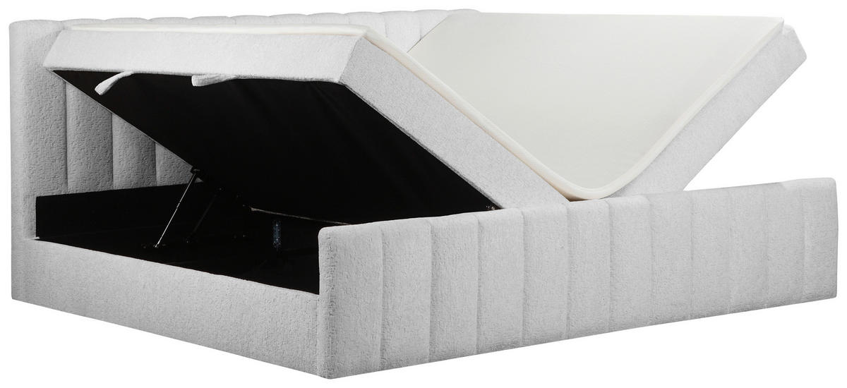FAMILIENBETT 240/200 cm, Silberfarben  - Silberfarben/Schwarz, Basics, Kunststoff/Textil (240/200cm) - Chameo