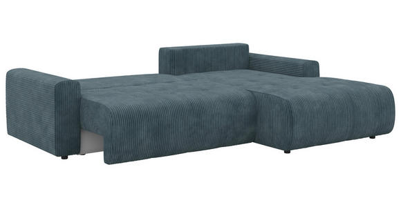 ECKSOFA  in Webstoff Petrol  - Petrol/Schwarz, KONVENTIONELL, Kunststoff/Textil (270/192cm) - Carryhome