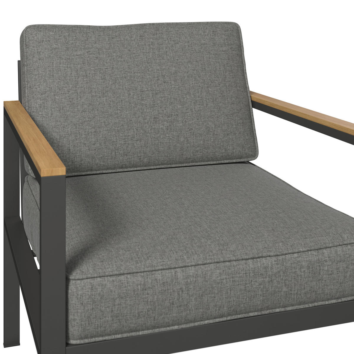 DINING-LOUNGESET   - Grau/Akaziefarben, Modern, Holz/Textil (260/205cm) - Ambia Garden