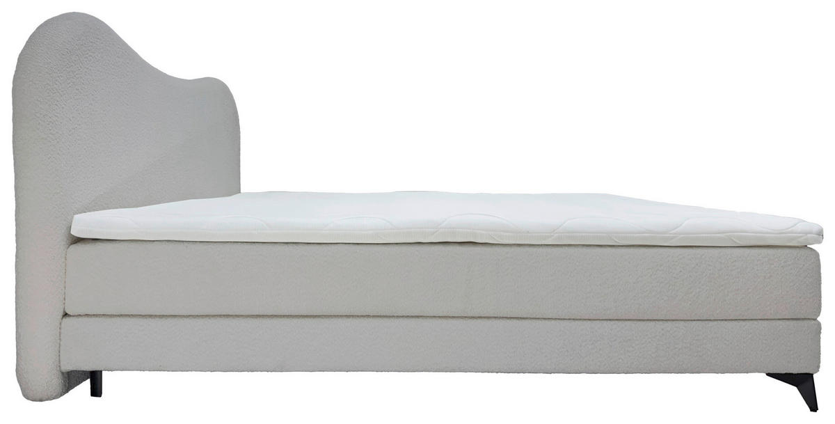 POLSTERBETT Grau 160/200 cm  - Schwarz/Grau, MODERN, Textil/Metall (160/200cm) - Livetastic