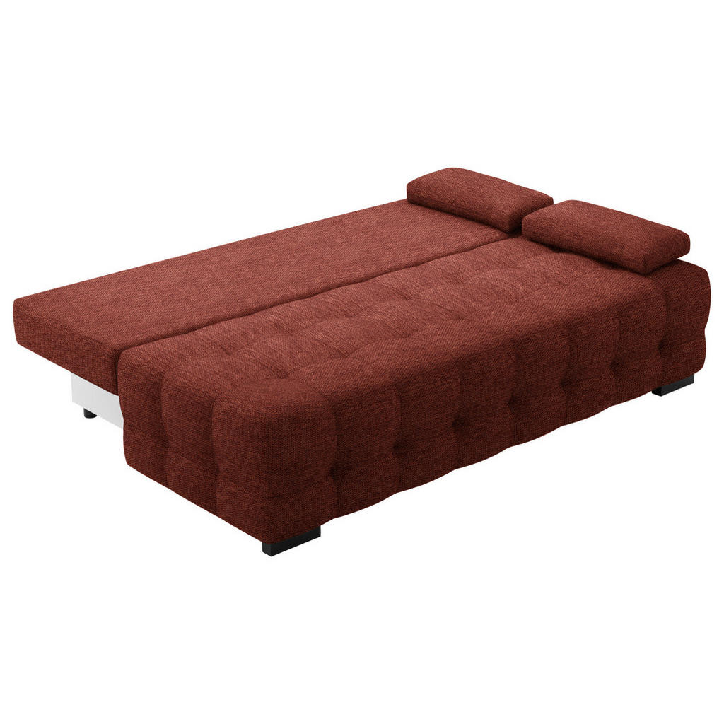 Thumbnail - Stylife Schlafsofa Jensen, Rost, Textil, 2-Sitzer, Füllung: Faserbällchen, Schaumstoffflocken,Faserbällchen, Schaumstoff...