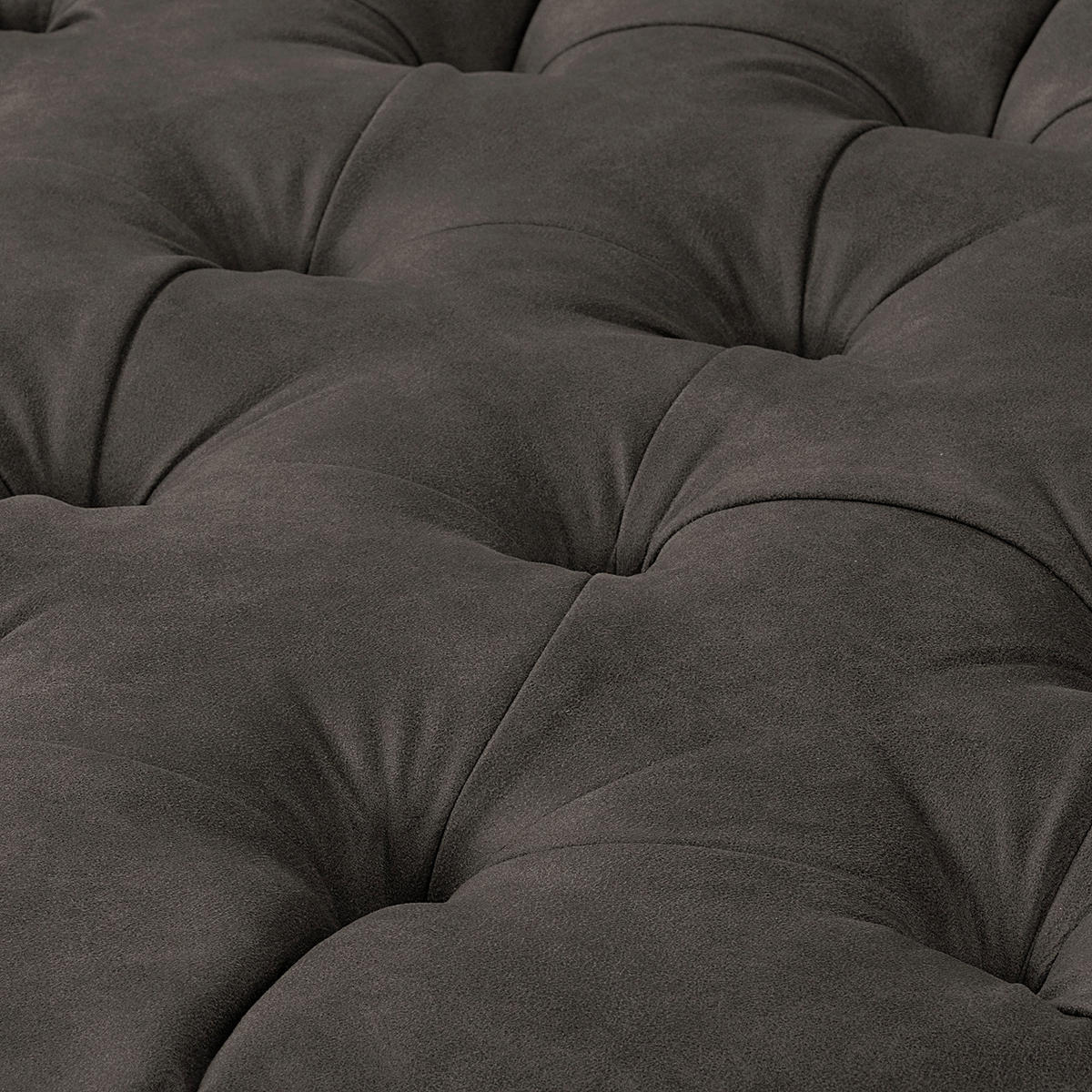 HOCKER Pako Lederlook Grau  - Braun/Grau, Design, Holz/Textil (80/45/80cm) - Livetastic