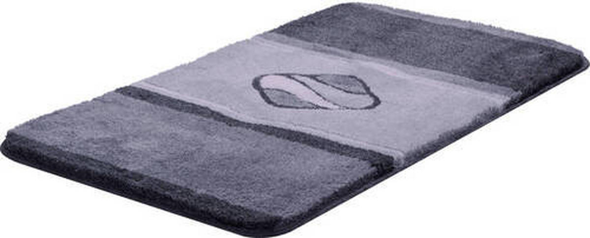 BADTEPPICH Anthrazit 60/100 cm  - Anthrazit, Basics, Kunststoff/Textil (60/100cm)