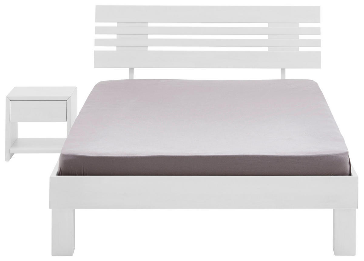 BETT 180/200 cm  in Weiß  - Weiß, KONVENTIONELL, Holz (180/200cm) - Boxxx
