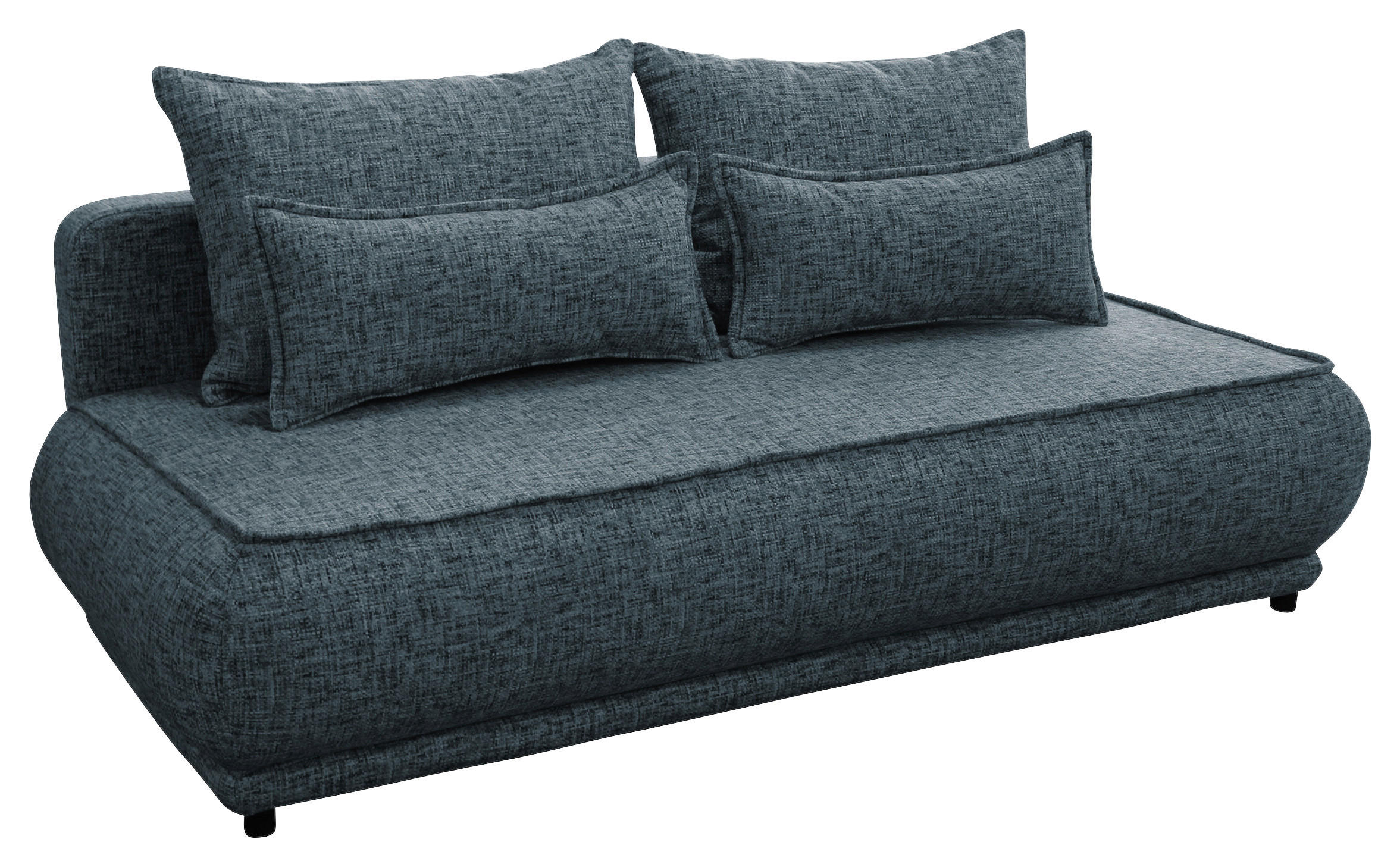 SCHLAFSOFA in Plüsch Blau  - Blau/Beige, Design, Kunststoff/Textil (214/96/105cm) - MID.YOU