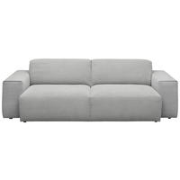 3-SITZER-SOFA in Feincord Hellgrau  - Hellgrau/Schwarz, Design, Kunststoff/Textil (236/71/101cm) - Pure Home Lifestyle
