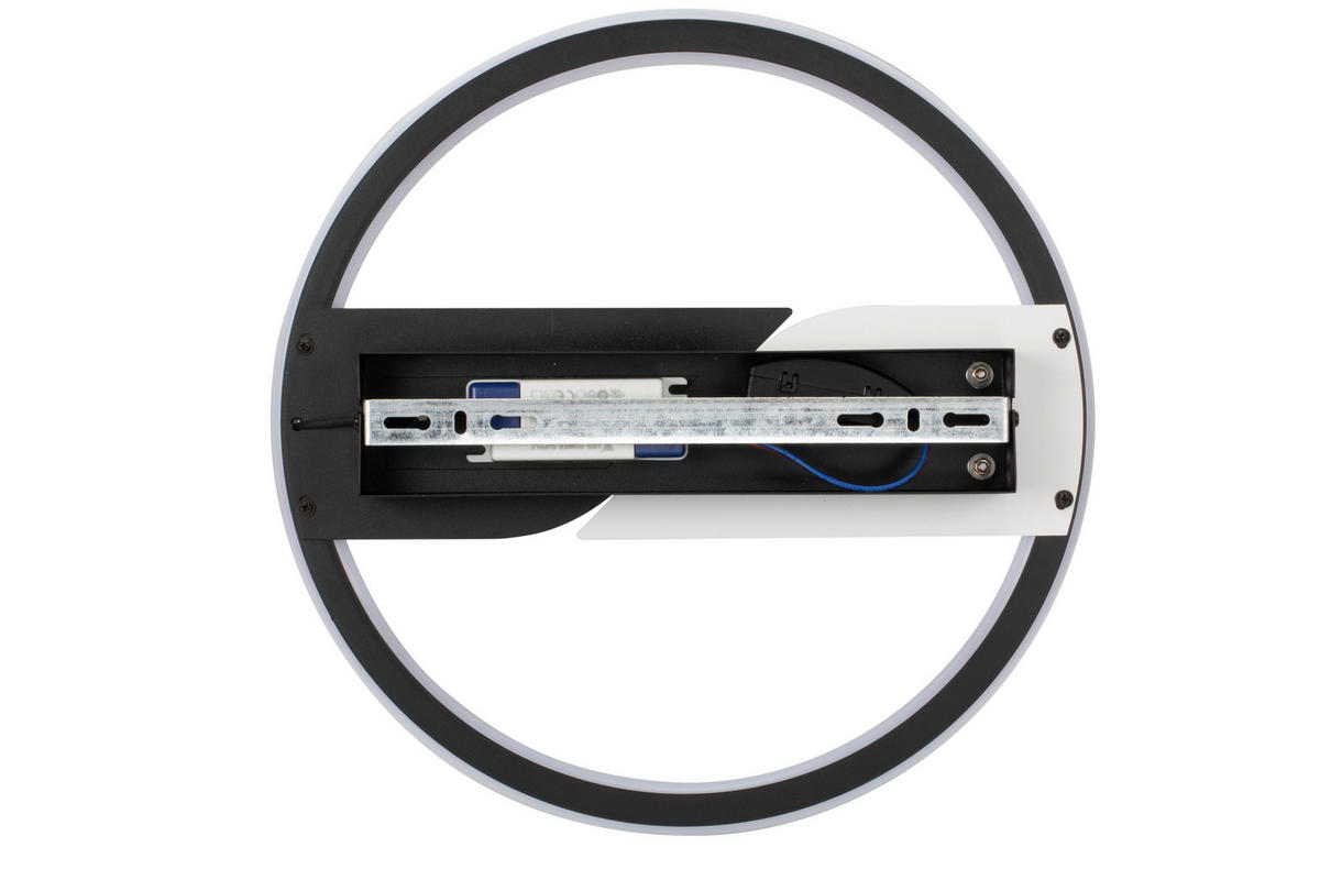 PLAFONIERĂ CU LED - alb, Basics, plastic/metal (35/5,5cm) - Novel