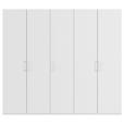 DREHTÜRENSCHRANK 251/223/60 cm 5-türig Weiß  - Weiß, Design, Holzwerkstoff/Kunststoff (251/223/60cm) - Novel