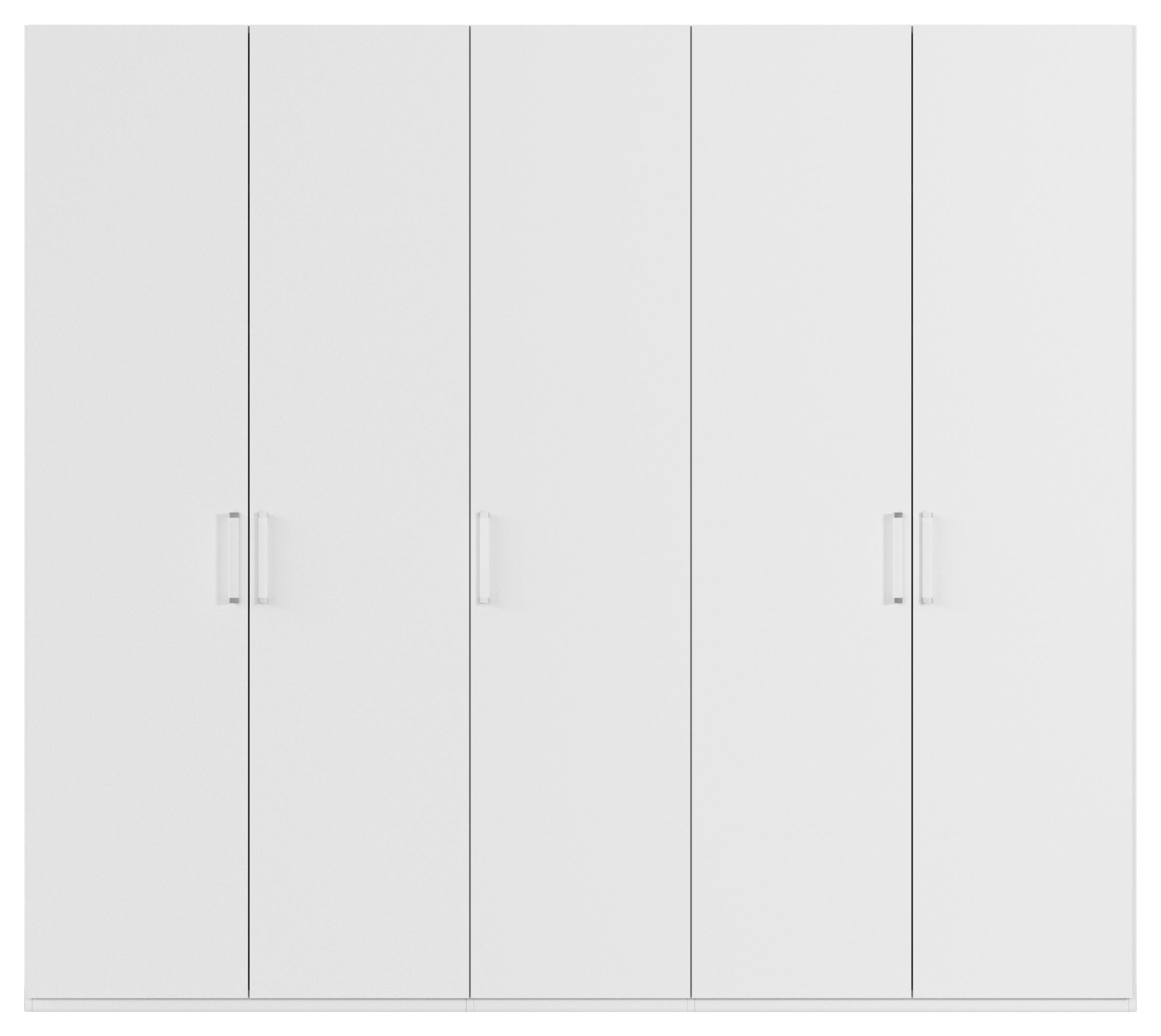 DREHTÜRENSCHRANK 251/223/60 cm 5-türig Weiß  - Weiß, Design, Holzwerkstoff/Kunststoff (251/223/60cm) - Novel