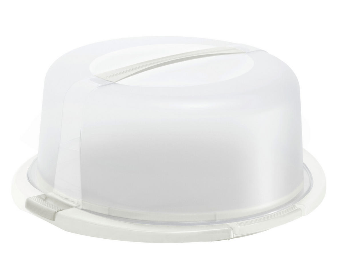 TORTENGLOCKE - Transparent/Weiß, Basics, Kunststoff (38/34/16cm) - Rotho