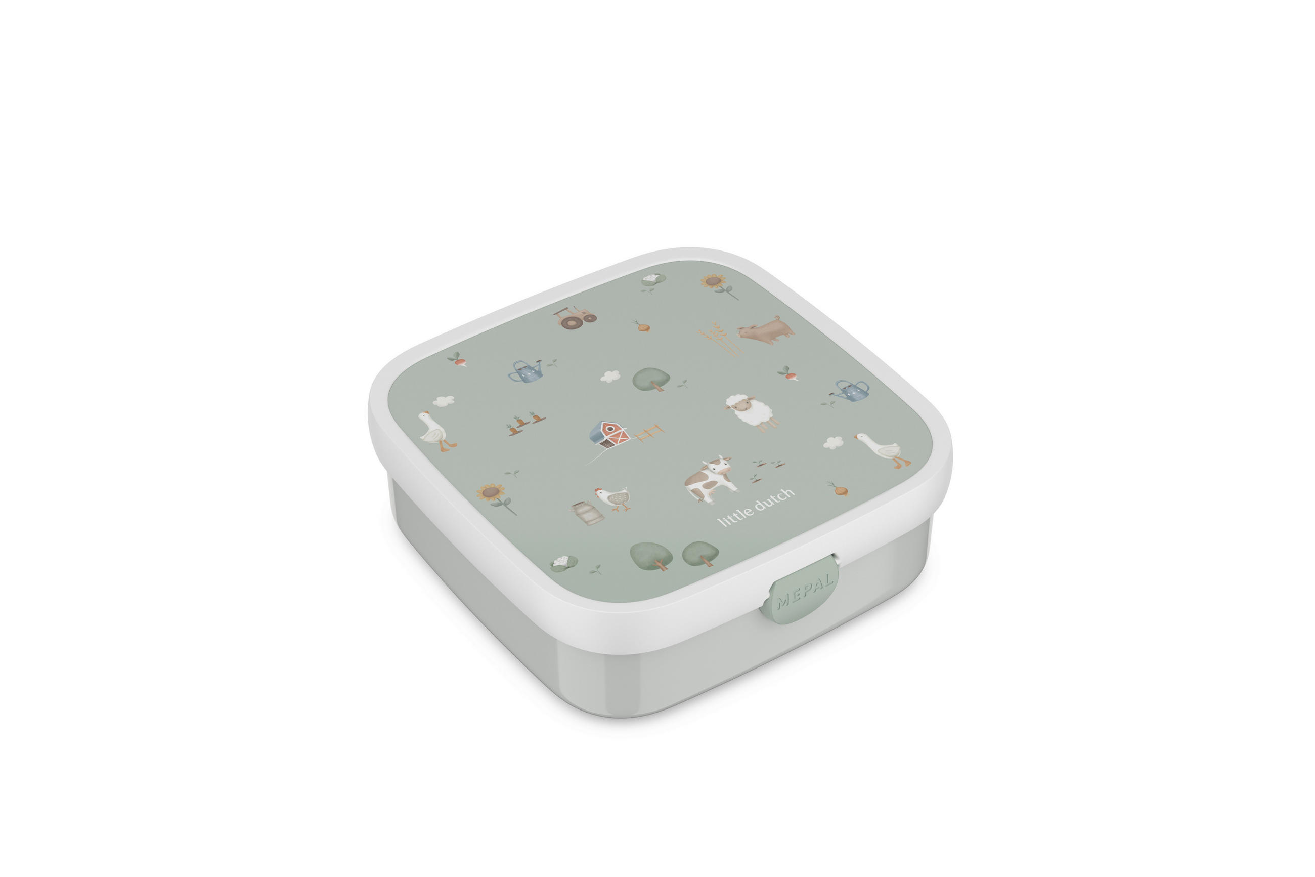 BROTZEITBOX - Salbeigrün/Multicolor, KONVENTIONELL (18,4/18,2/6,5cm) - Mepal