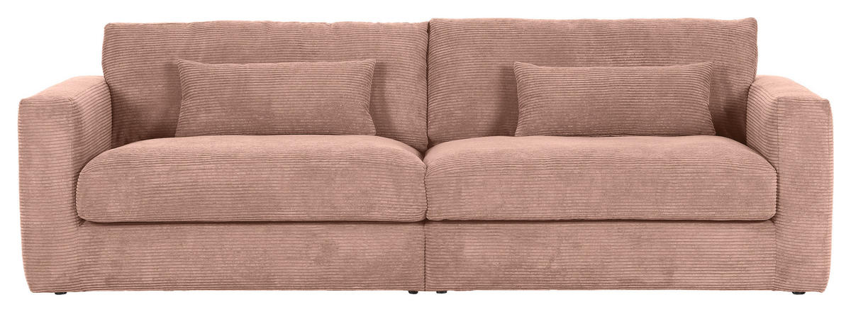 NAGY KANAPÉ textil fáradt rózsaszín  - fáradt rózsaszín/fekete, Konventionell, műanyag/textil (260/66/115cm) - MID.YOU