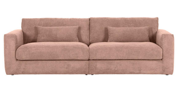 BIGSOFA Cord Altrosa - Schwarz/Altrosa, KONVENTIONELL, Kunststoff/Textil (260/66/115cm) - Carryhome