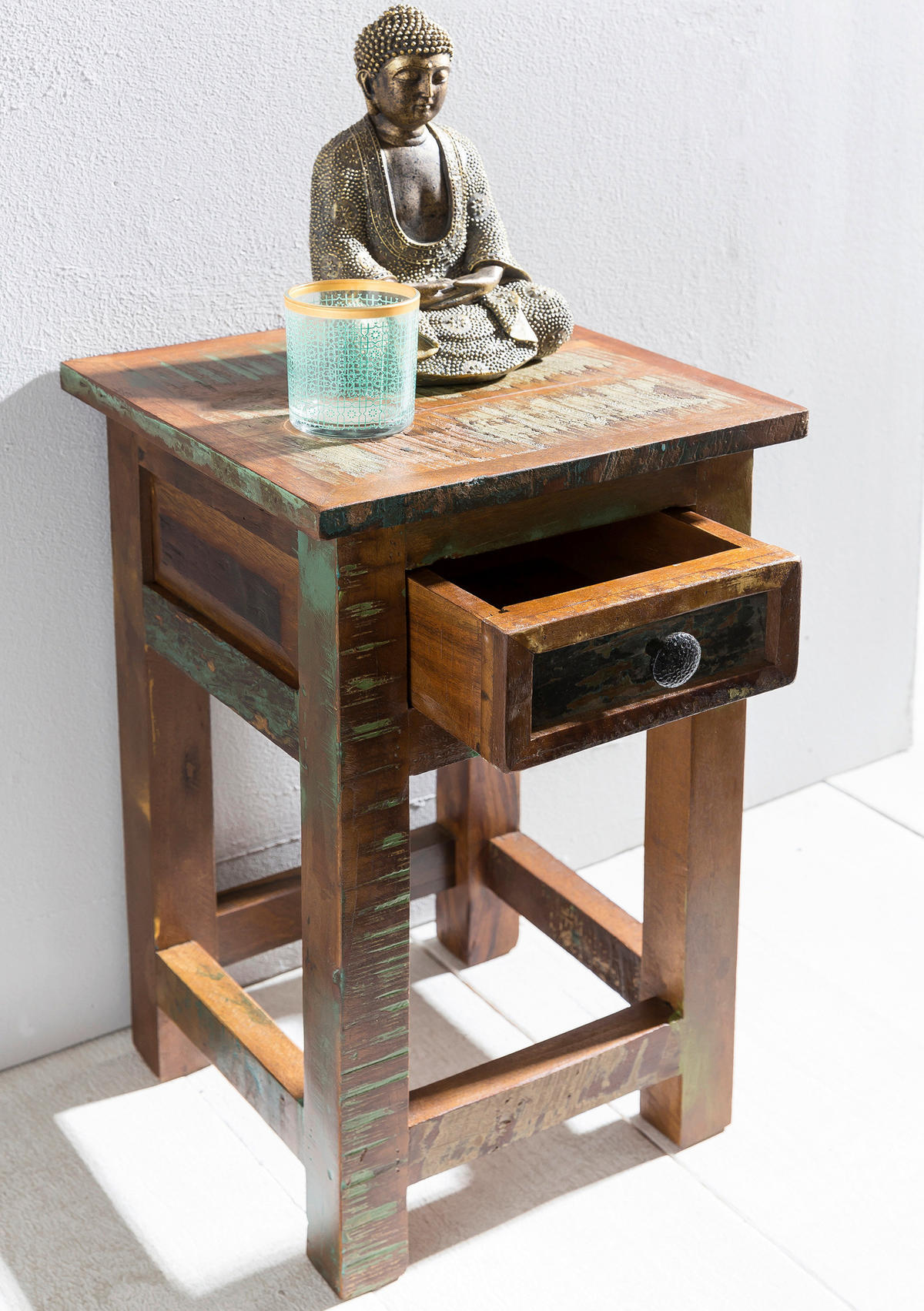 MIZICA, rjava  - črna/rjava, Design, kovina/les (30/30/50cm) - MID.YOU