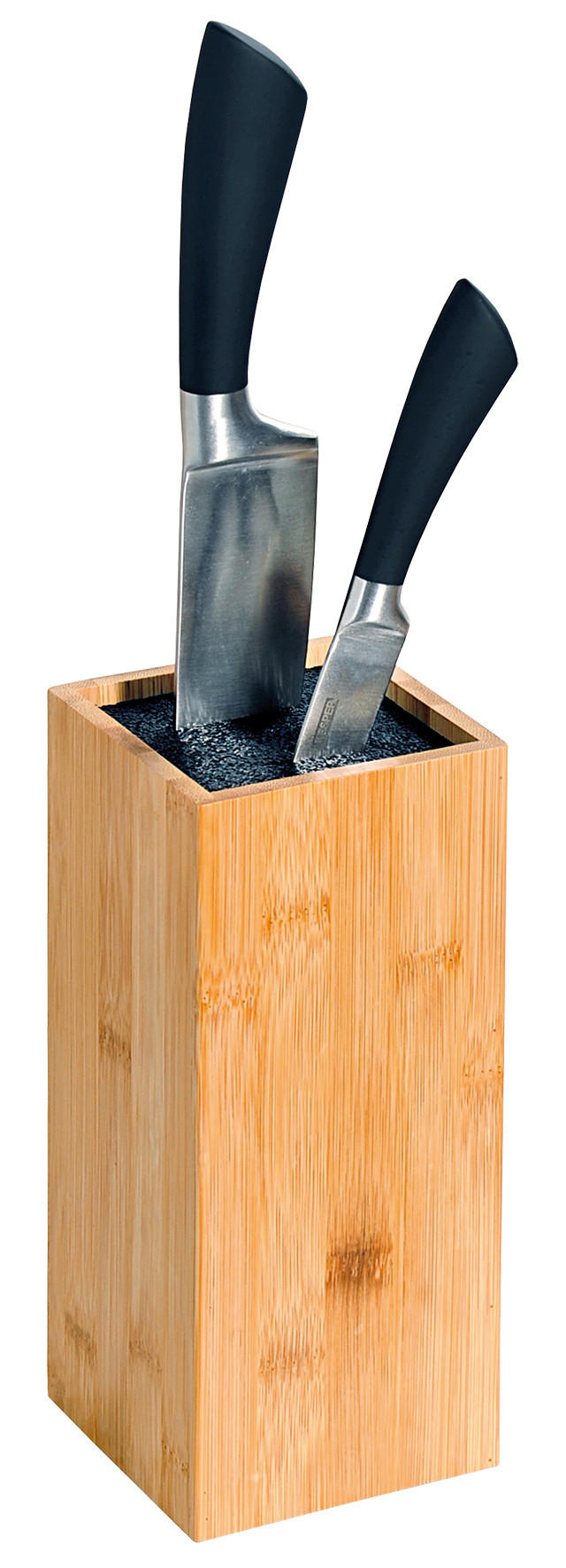 BLOK ZA NOŽE - naravne barve, Basics, les (10/10/23cm) - Kesper