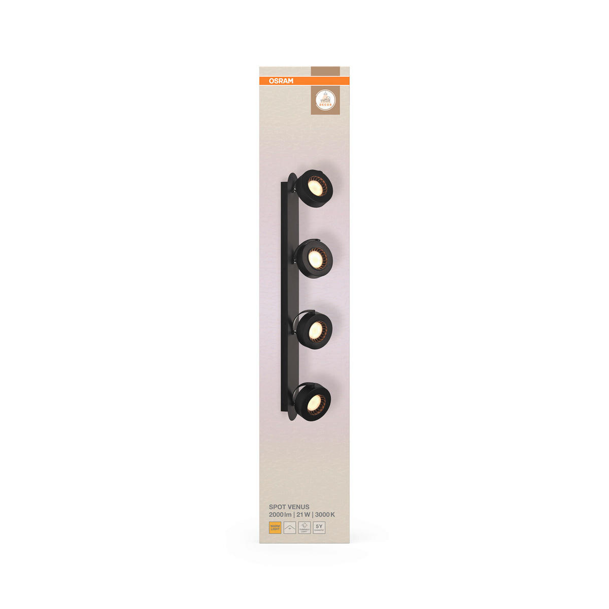 LED-STRAHLER 69,5/10/10,5 cm   - Schwarz, Basics, Kunststoff/Metall (69,5/10/10,5cm) - Osram