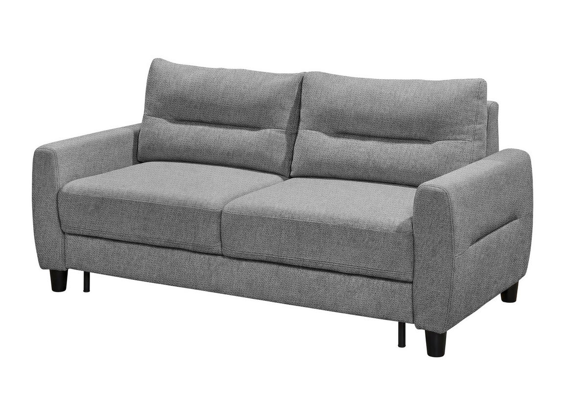 SCHLAFSOFA Chenille Grau  - Schwarz/Grau, Modern, Holz/Textil (192/83/99cm) - MID.YOU