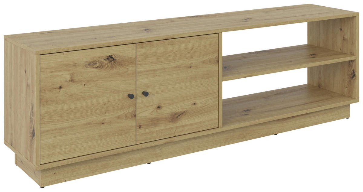 TV-ELEMENT  in 161/50/33,5 cm  - Anthrazit/Eiche Artisan, Basics, Holzwerkstoff/Kunststoff (161/50/33,5cm) - Boxxx