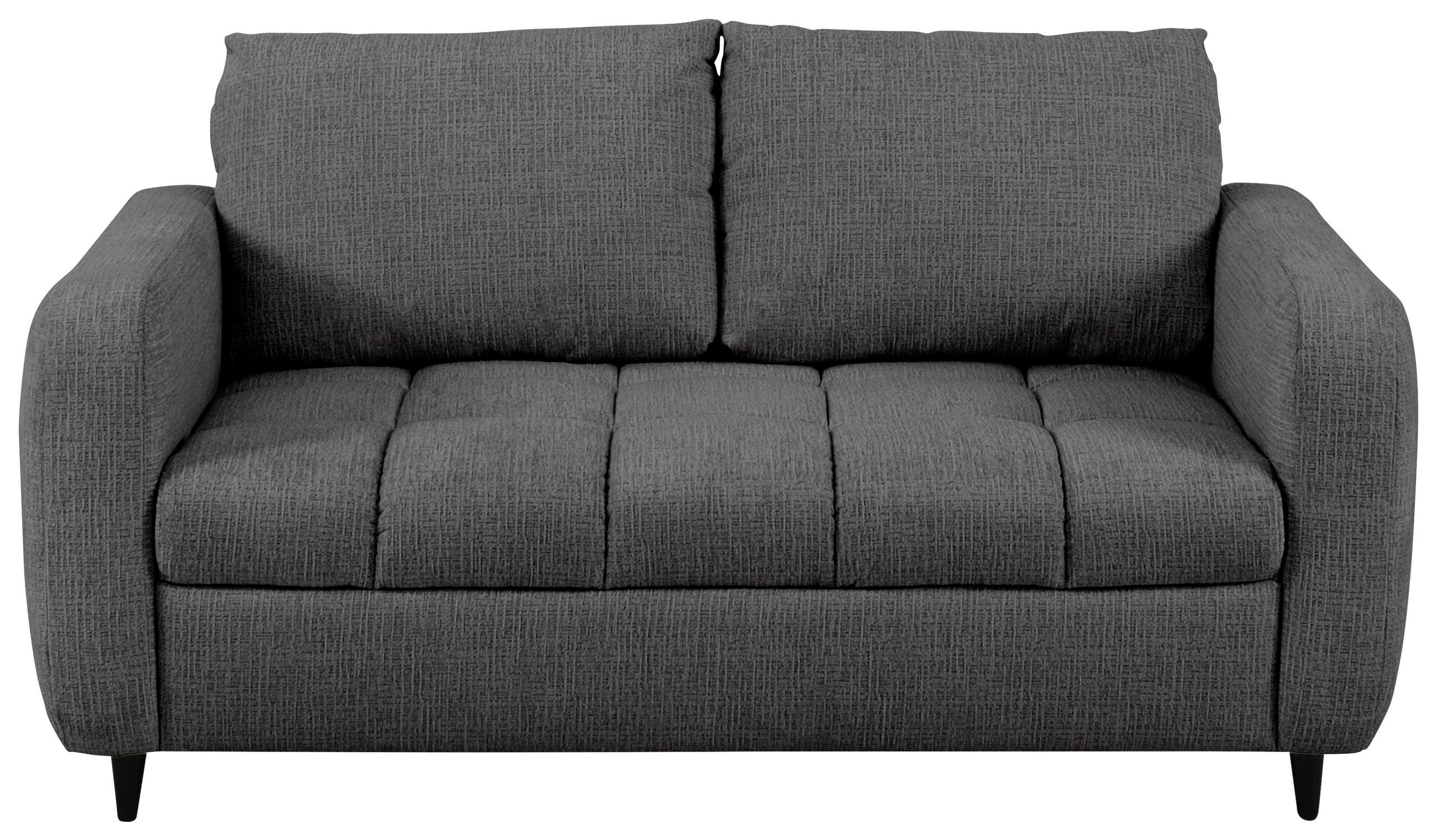 2-SITZER-SOFA Flachgewebe Anthrazit  - Anthrazit/Schwarz, MODERN, Holz/Textil (167/88/101cm) - Lomoco