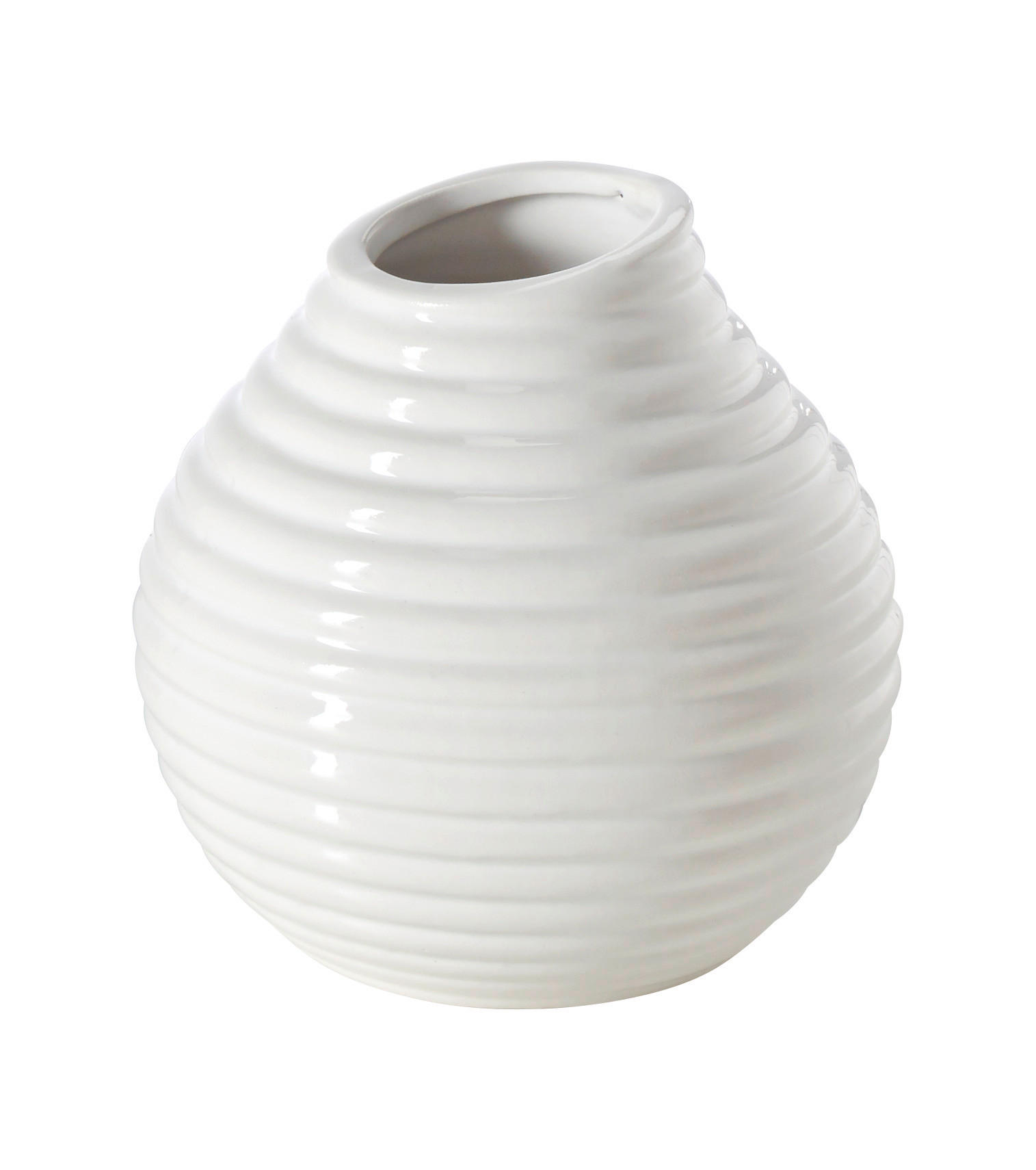 VÁZA, keramika, 12 cm - bílá, Basics, keramika (12/12/12cm) - Ritzenhoff Breker