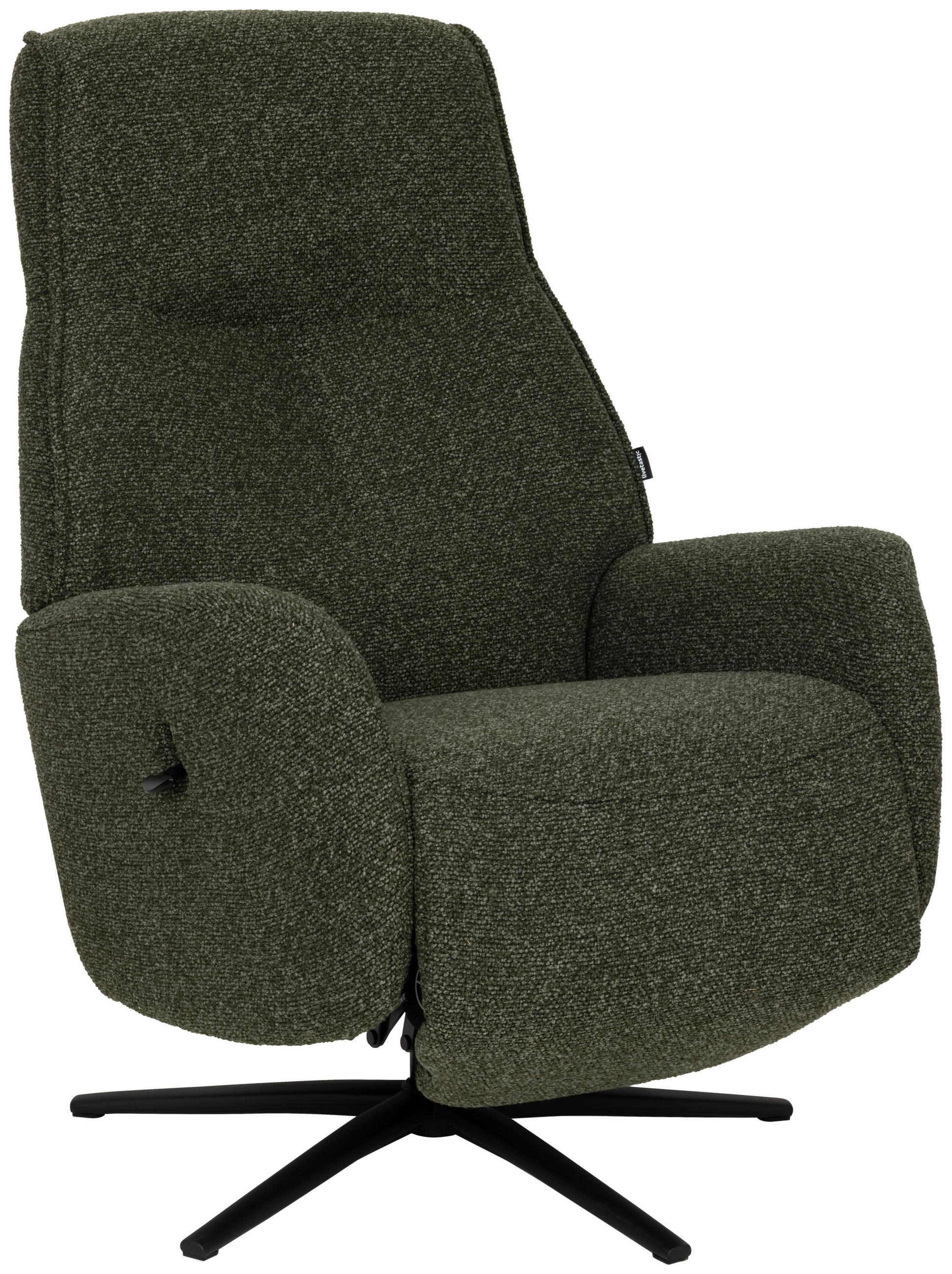 RELAXSESSEL Webstoff    - Dunkelgrün/Schwarz, Design, Holz/Textil (77/112/86cm) - Livetastic