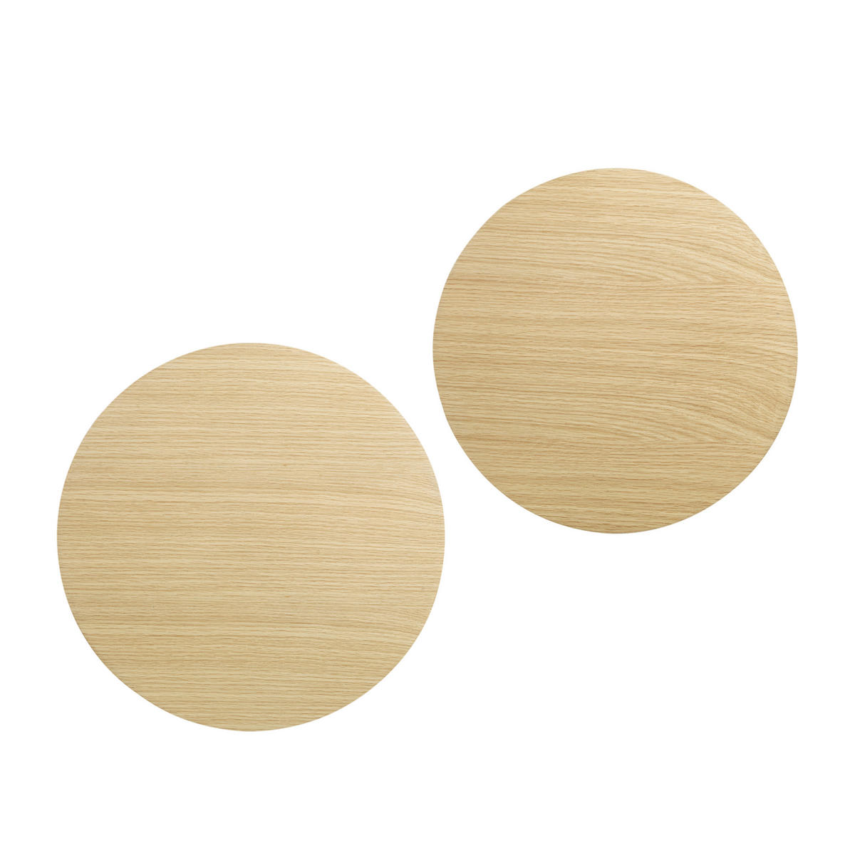 COUCHTISCHSET rund Eichefarben  - Eichefarben, Design, Holzwerkstoff (48-38/48-38/38-32cm) - Livetastic