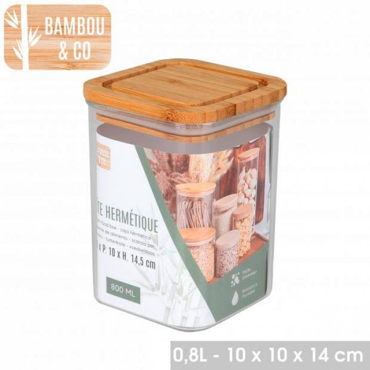 LONAC ZA ZALIHE   Fornord  - prozirno, Basics, drvo/plastika (10/10/14cm)