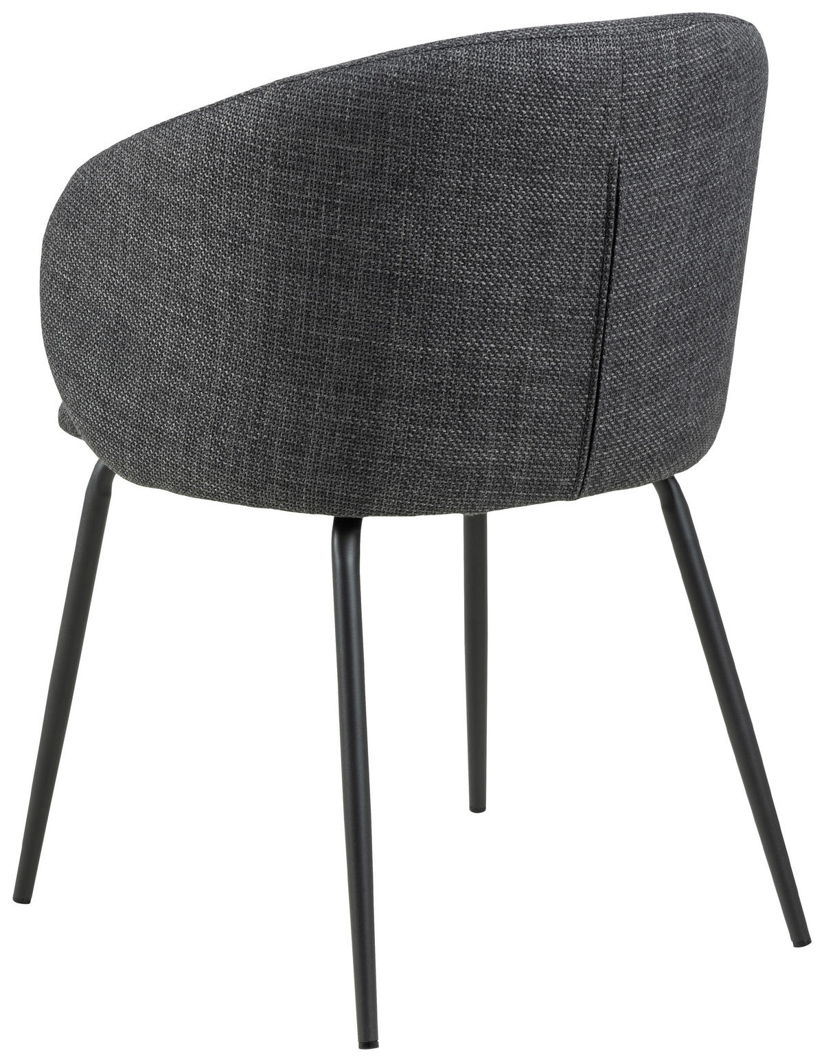 STOLICA S NASLONOM ZA RUKE  tamno siva  tekstil      - tamno siva/crna, Trend, tekstil/metal (56/80,5/54,5cm) - MID.YOU