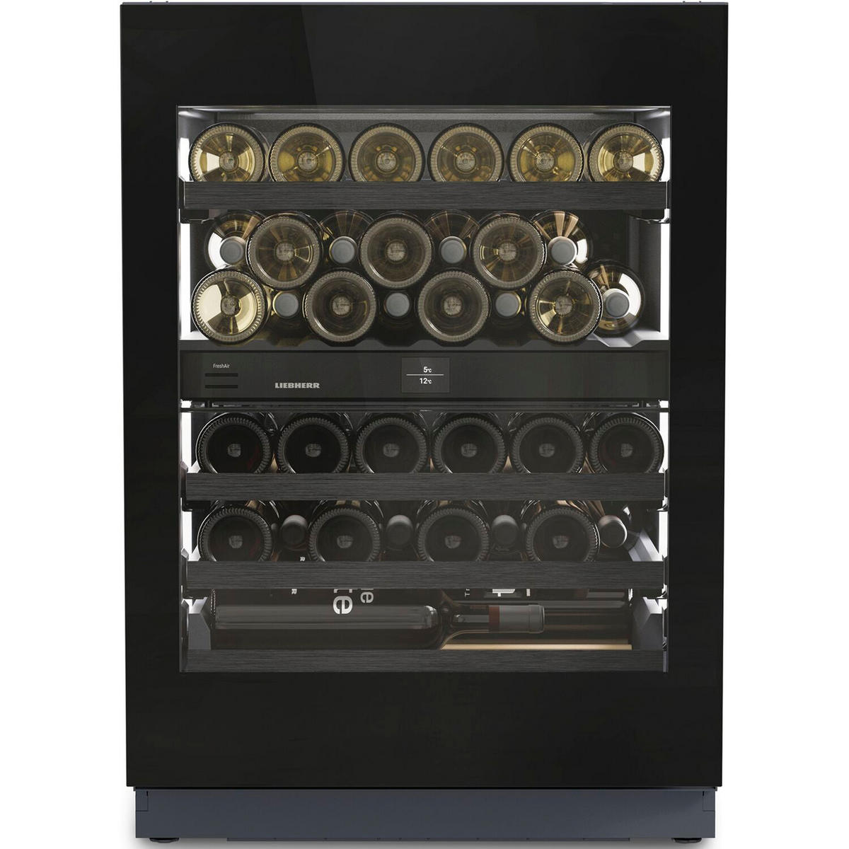 WEINKÜHLSCHRANK UWgbi 3782  - Schwarz, Basics, Holz/Kunststoff (59,7/85,9/57,9cm) - Liebherr