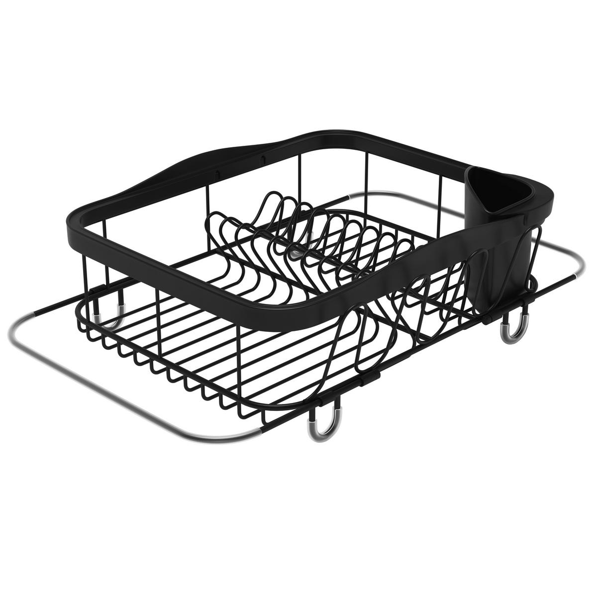 GESCHIRRABTROPFTASSE  - Schwarz, Basics, Kunststoff/Metall (36/29/14cm) - Umbra