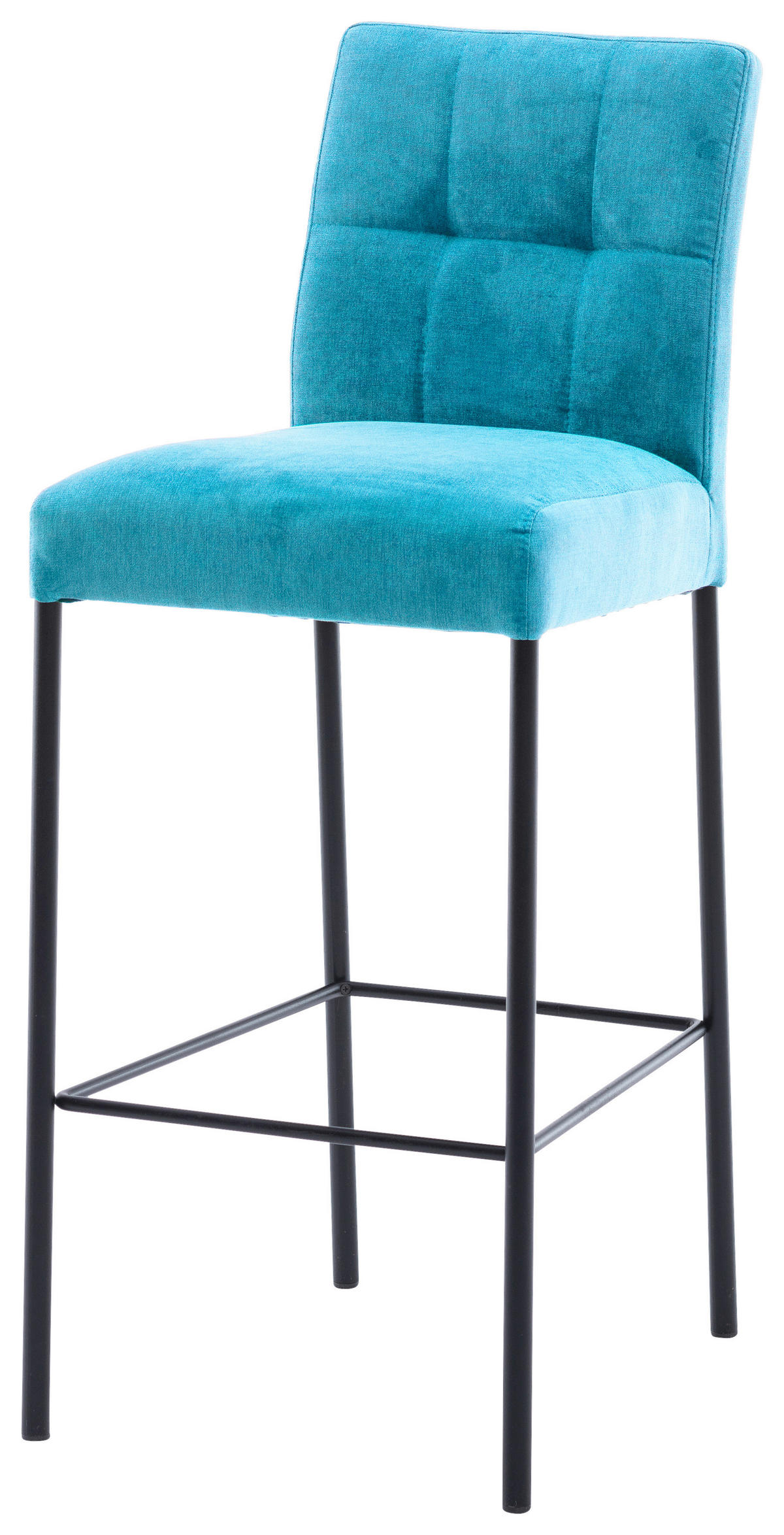 BAROVÁ ŽIDLE, černá, tyrkysová - černá/tyrkysová, Design, kov/textil (46/91/61cm) - Xora