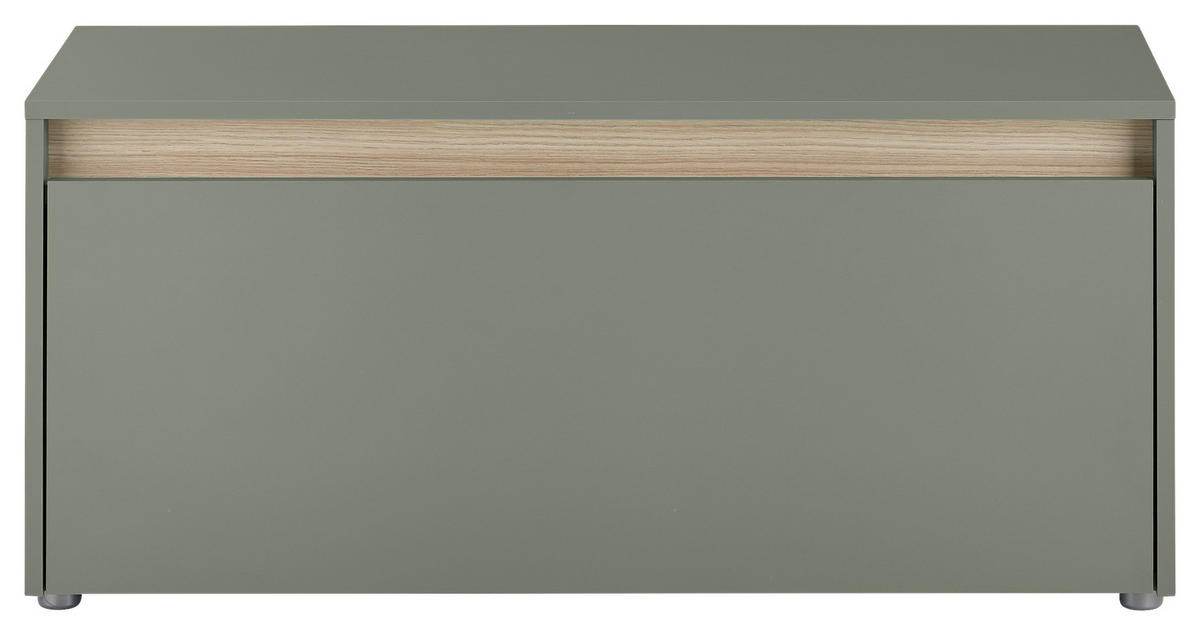GARDEROBENBANK  in 100/45/40 cm  - Eichefarben/Salbeigrün, Design, Kunststoff (100/45/40cm) - Modante