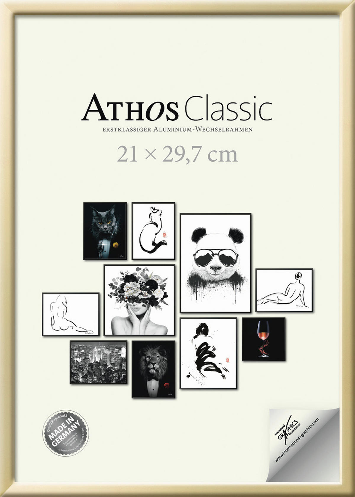 BILDERRAHMEN - Goldfarben, Basics, Papier/Holzwerkstoff (21/30/1,8cm)