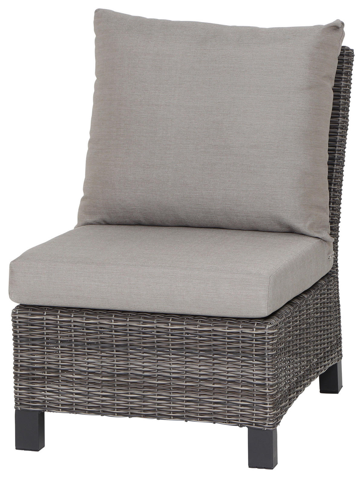 LOUNGEGARNITUR 5-teilig   83/103/160 cm Aluminium  - Grau, Basics, Keramik/Kunststoff (83/103/160cm) - Siena Garden