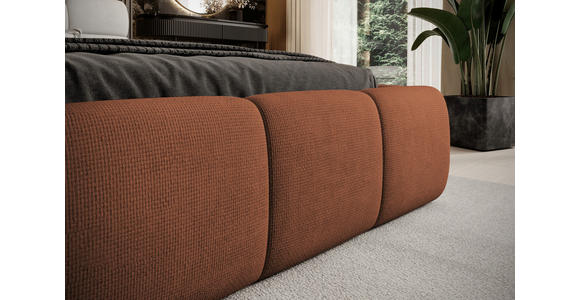 POLSTERBETT inkl. Bettkasten Lattenrost, Bettkasten Terracotta 140/200 cm  - Terracotta/Schwarz, Design, Holz/Kunststoff (140/200cm) - Esposa