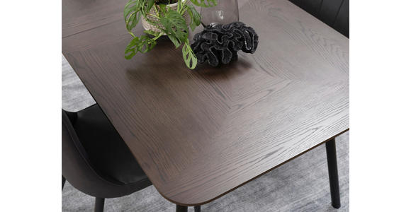 ESSTISCH Schwarz, Dunkelbraun rechteckig  ausziehbar  - Dunkelbraun/Schwarz, Trend, Holzwerkstoff/Metall (180-230/90/75cm) - Carryhome
