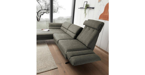 ECKSOFA in Flachgewebe Grün 176-217/259-307 cm - Schwarz/Grün, Design, Textil/Metall (176-217/259-307cm) - Dieter Knoll
