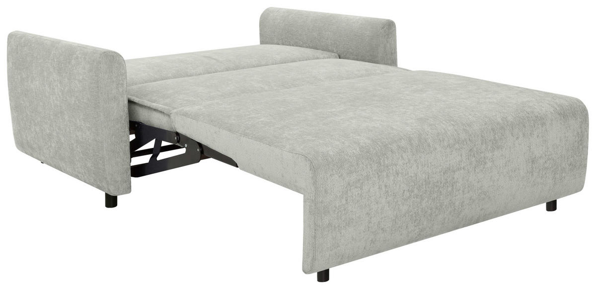 SCHLAFSOFA Chenille Silberfarben  - Silberfarben/Schwarz, KONVENTIONELL, Kunststoff/Textil (161/90/108cm) - Carryhome