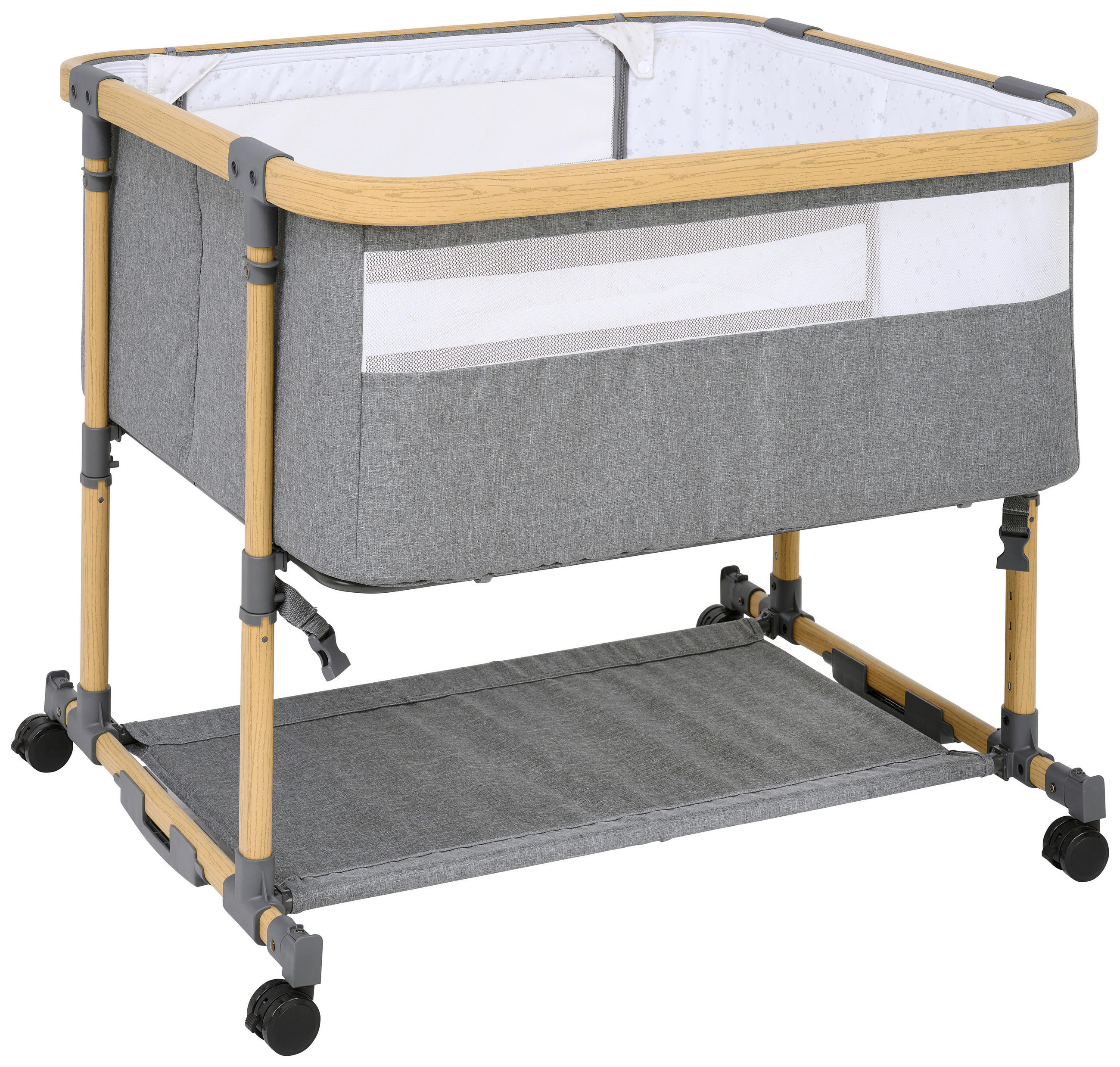 BEISTELLBETT  84/84/83,2 cm  - Ecru/Weiß, Basics, Holzwerkstoff/Kunststoff (84/84/83,2cm) - Jimmylee