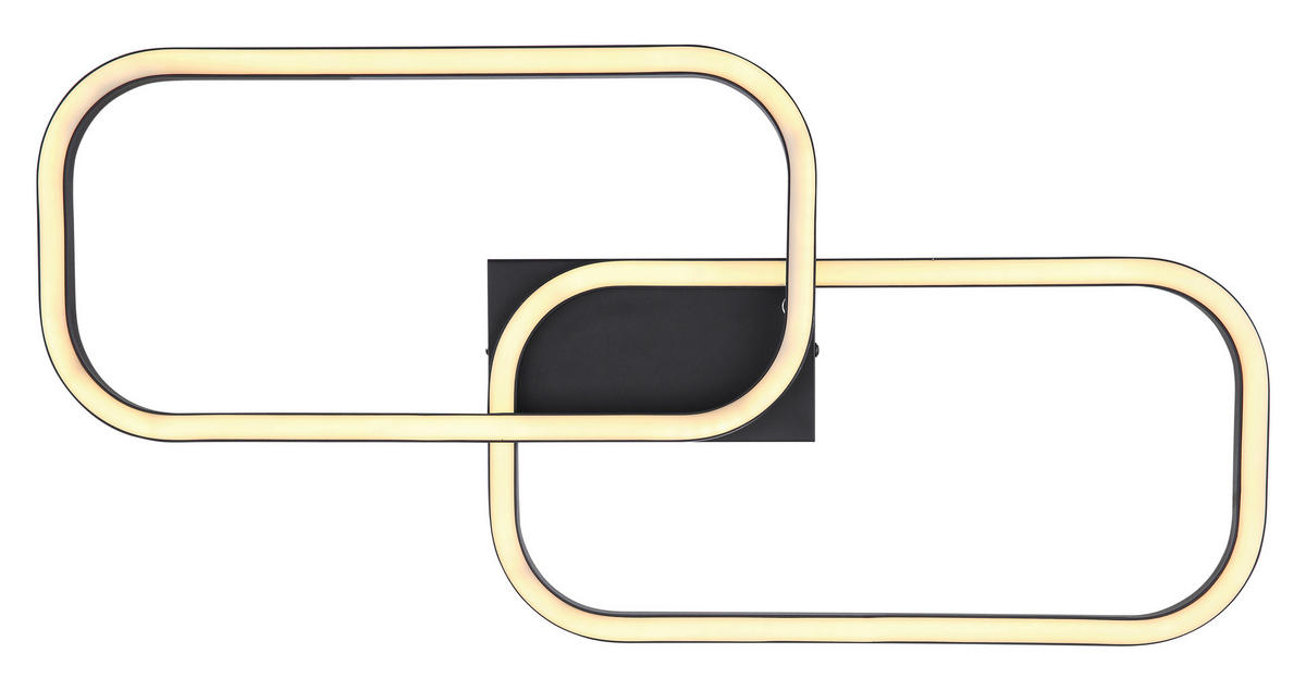 STROPNA LED-SVETILKA   //3000 K/230 V/ - črna/opal, Design, kovina/umetna masa (62,6/30,6/6cm)