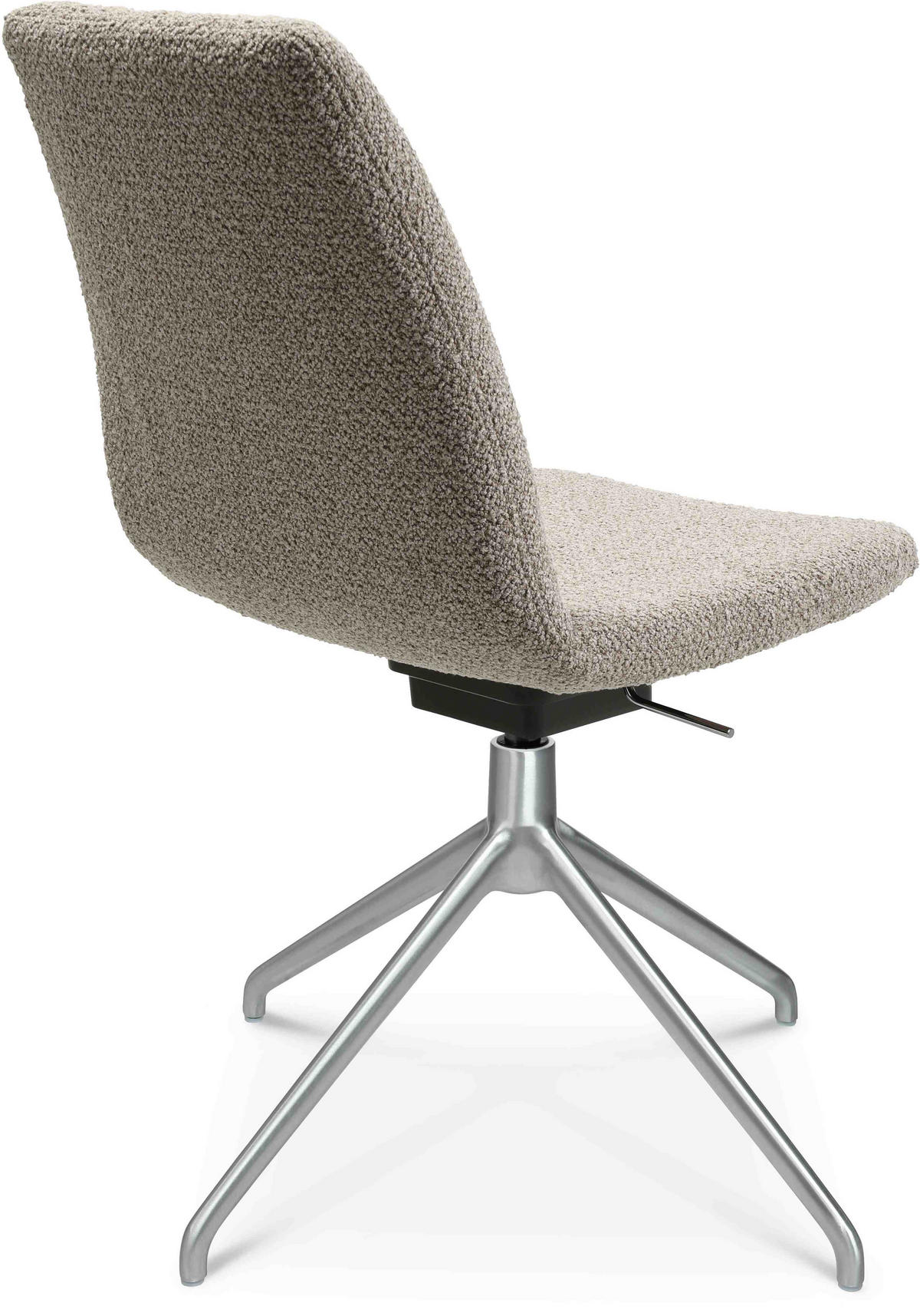 STUHL  in Aluminium Flachgewebe  - Ecru, Design, Textil/Metall (46/81,5-84,5/55cm) - Johann Jakob
