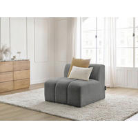 SOFAELEMENT ANNECY Bouclé Dunkelgrau  - Dunkelgrau/Schwarz, MODERN, Kunststoff/Textil (91/72/91cm)