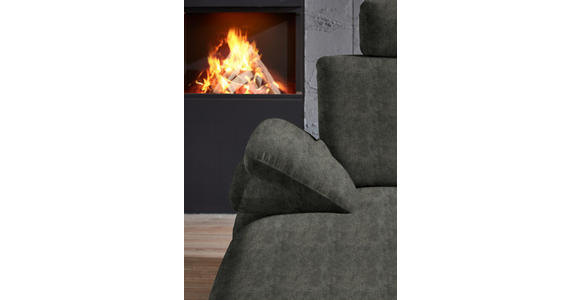 WOHNLANDSCHAFT in Velours Dunkelgrau - Dunkelgrau/Schwarz, Design, Textil/Metall (180/344/208cm) - Dieter Knoll