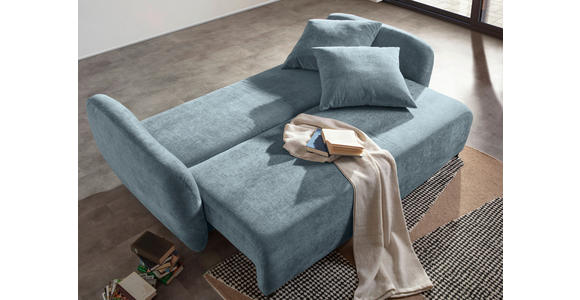SCHLAFSOFA Flachgewebe Blau  - Blau/Schwarz, KONVENTIONELL, Kunststoff/Textil (250/74/108cm) - Carryhome