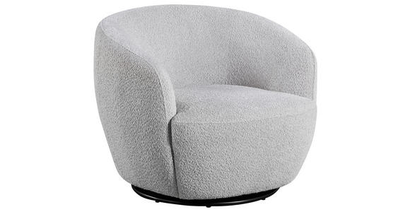 SESSEL Bouclé Grau - Schwarz/Grau, Design, Textil/Metall (84/73/84cm) - Carryhome