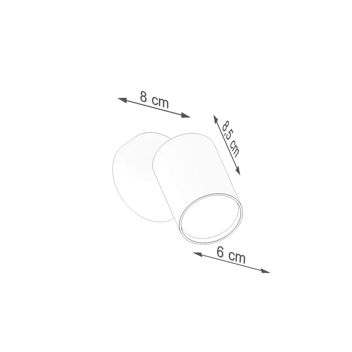 WANDLEUCHTE LEMMI 8/8/18.5 cm   - Schwarz, Basics, Metall (8/8/18.5cm)