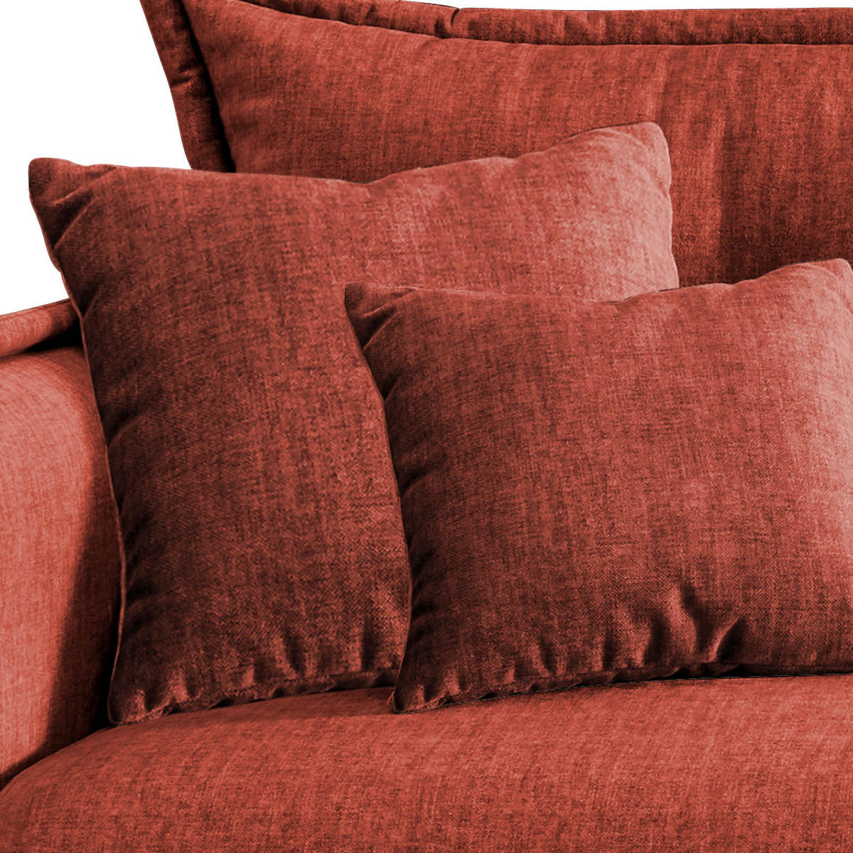 ECKSOFA Koralle Velours  - Koralle/Schwarz, MODERN, Holz/Textil (255/180cm) - Livetastic