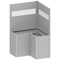 SICHTSCHUTZ ohne Pflanzbeet - Silberfarben, Basics, Kunststoff/Metall (102/91/102cm) - Biohort